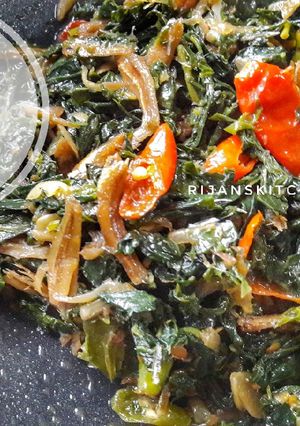 Foto resep Tumis Daun Singkong Teri Jengki