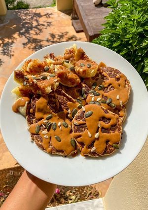 Φωτογραφία της συνταγής Vegan Pancakes με Μπανάνα 🥞🍌