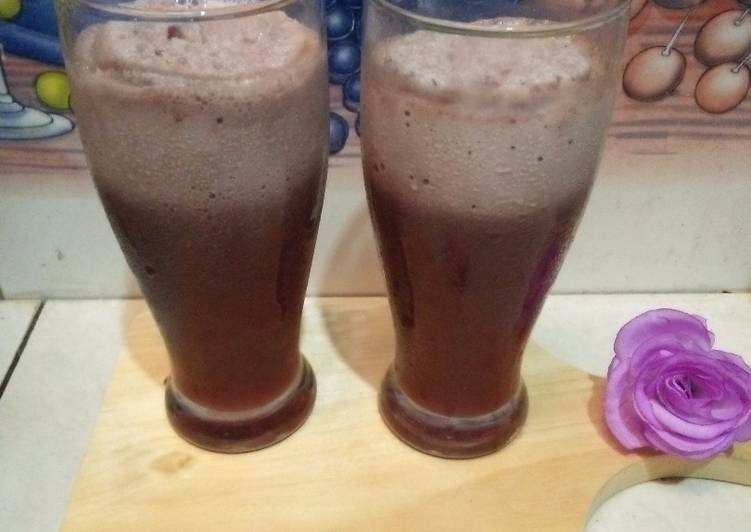 Tutorial mengolah Blueberry tea ice blend legit