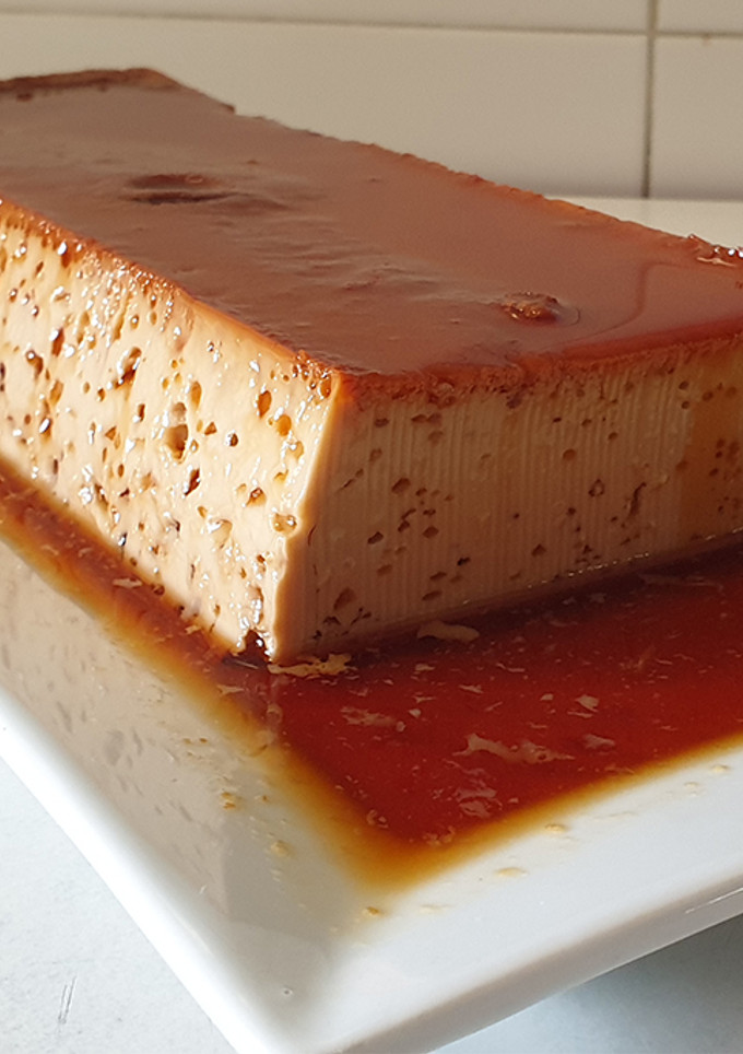 Una foto de Flan de café
