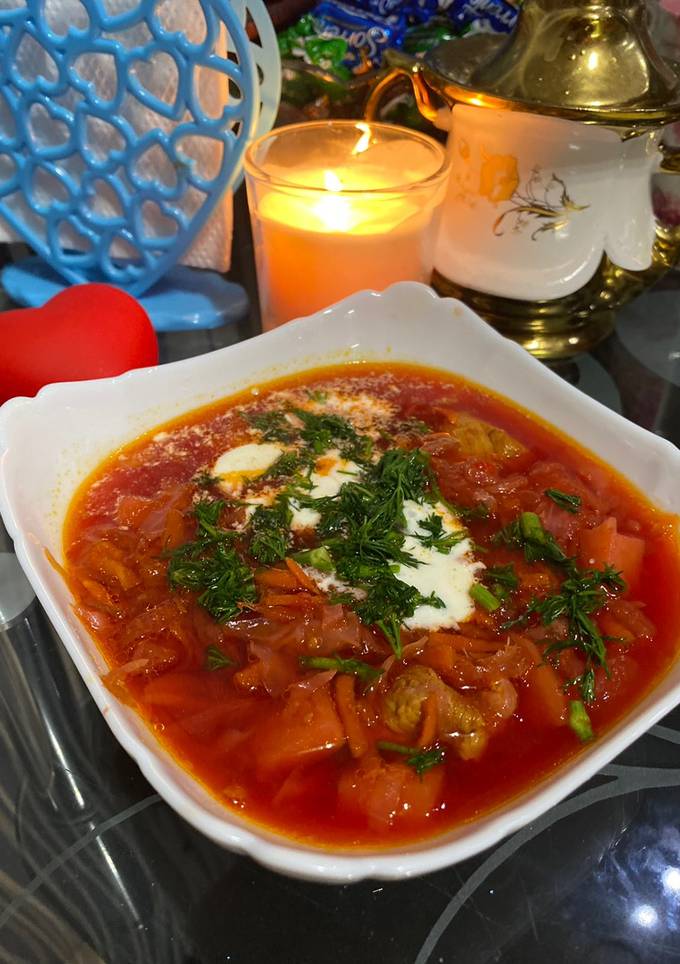 Український червоний борщ в мультиварці 🥘