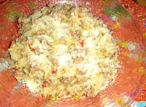 Una foto de Arroz cremosito con carne molida 🤤 !!