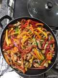 Fajitas de pollo con pimiento morrón