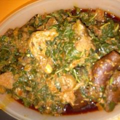 A picture of Eforiro(Vegetable Soup).