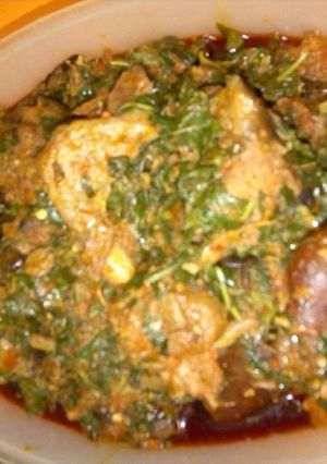 A picture of Eforiro(Vegetable Soup).