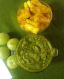 Mooli achar and amla chutney
