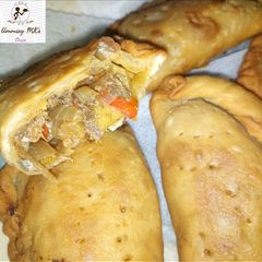 A picture of Samosa mix fish pie.