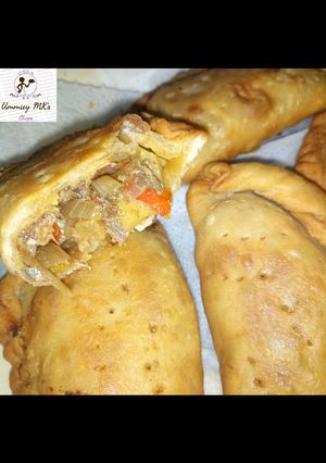 A picture of Samosa mix fish pie.