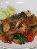 Drunken Noodles with Shrimp (Pad Kee Mao Goong)