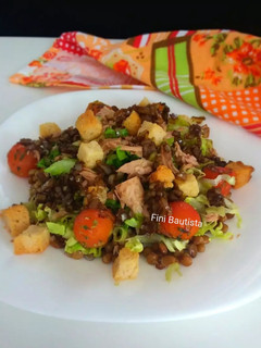 Una foto de Ensalada de lentejas con cherry