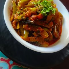A picture of Ivy gourd chana subji.