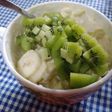 Yogurt con fruta y copos de avena