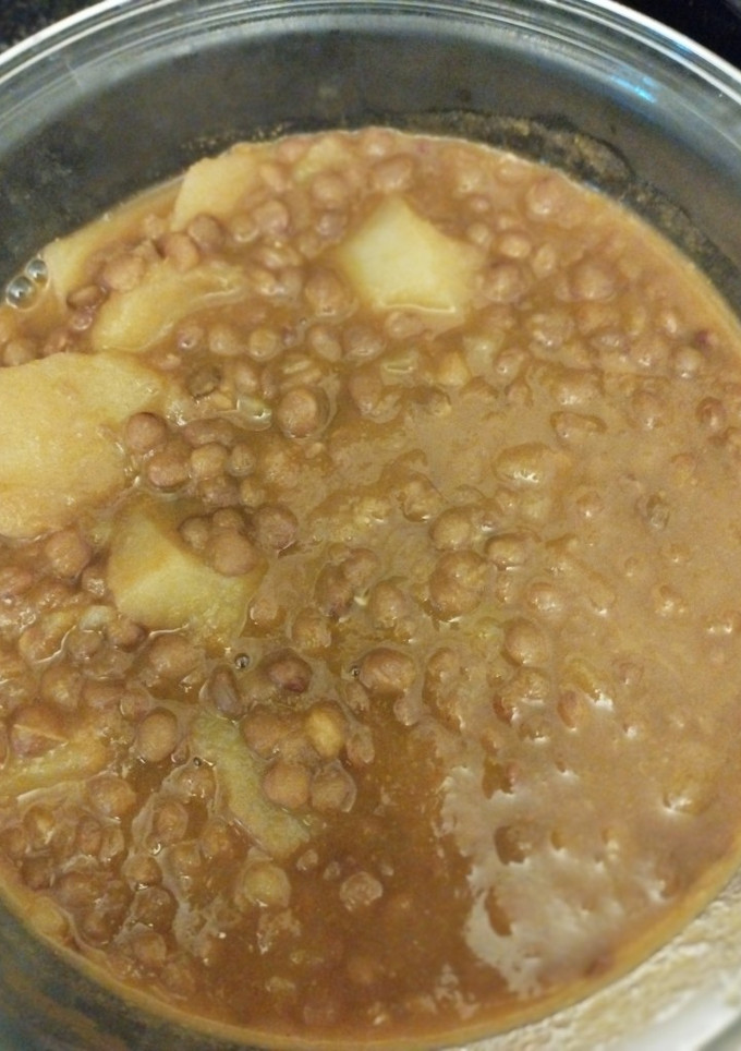 Una foto de Lentejas con verduras