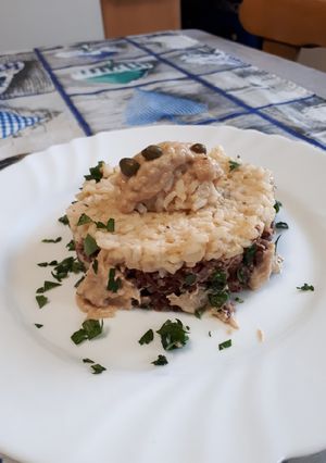 Foto di Anello di riso biancorosso