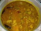 Moong Dal with fried fish head