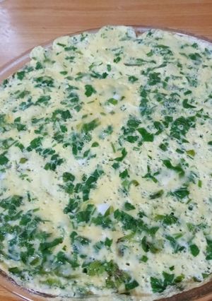 Une photo de Omelette au persil et fromage