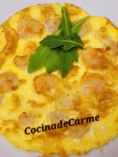 Una foto de Tortilla de gambas