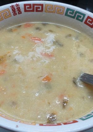A picture of Vegetables Kanji (porridge).