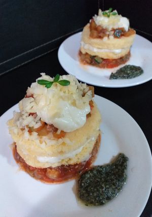 Una foto de Lasaña de Polenta