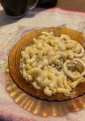 Una foto de Salsa tipo caruso con mariscos