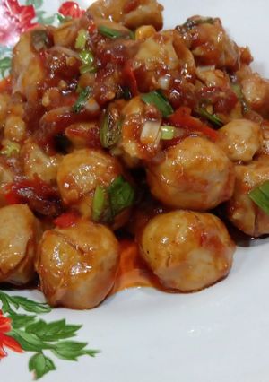 Foto resep Bakso Oseng Mercon