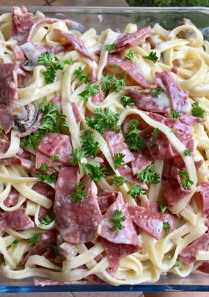 Foto resep Fettucini Carbonara