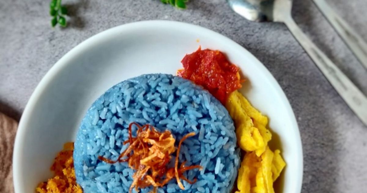 Nasi Uduk Bunga Telang | Rice Cooker