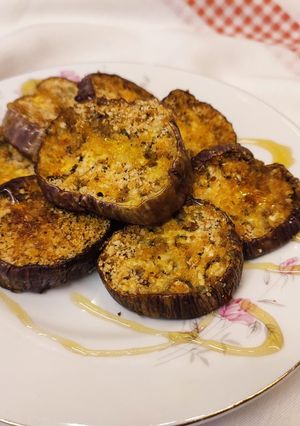 Una foto de Berenjenas a la miel en horno