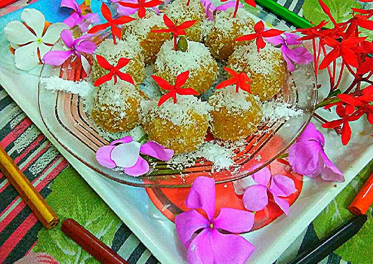 Mango coconut ladoo