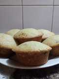 Muffins de banana con corazón de dulce de leche
