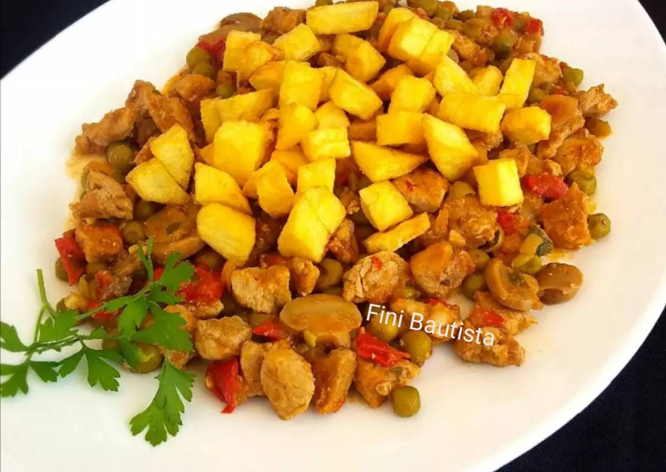 Magra de cerdo con verduras