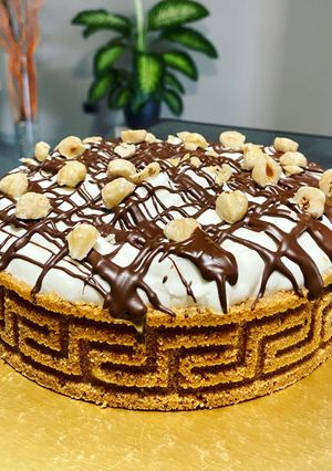 Foto di Torta cornetto cuore di panna