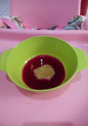 Foto resep Mpasi 6m dragon fruit banana