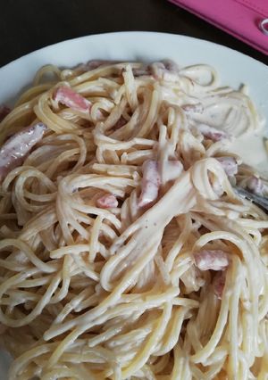 Una foto de Pasta carbonara