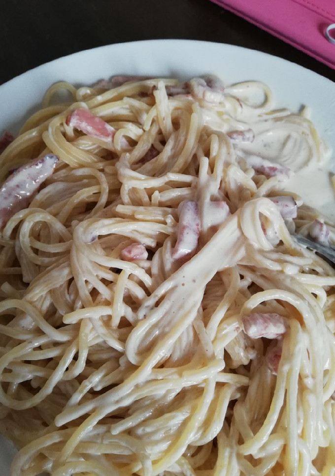 Una foto de Pasta carbonara
