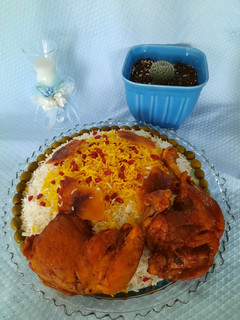 عکسی از دستور تزیین زرشک پلو با مرغ