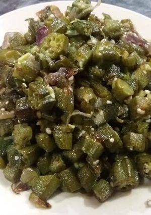 A picture of Bindi ki sabji.