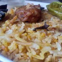 A picture of Prawn 🍤 biryani.