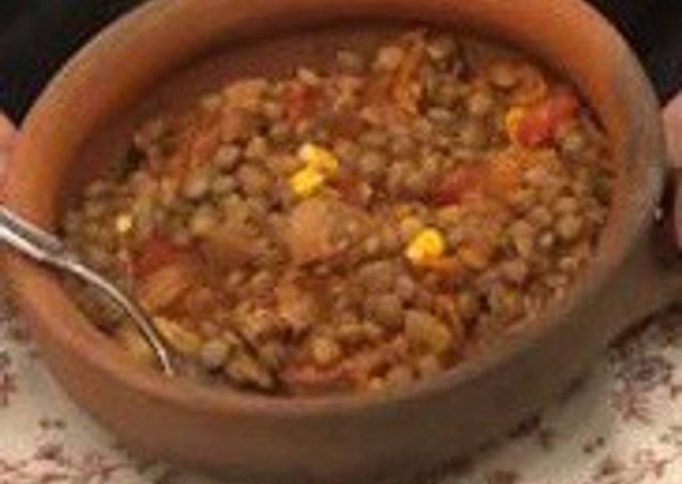 Guiso lentejas con chorizo colorado