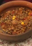 Una foto de Guiso lentejas con chorizo colorado