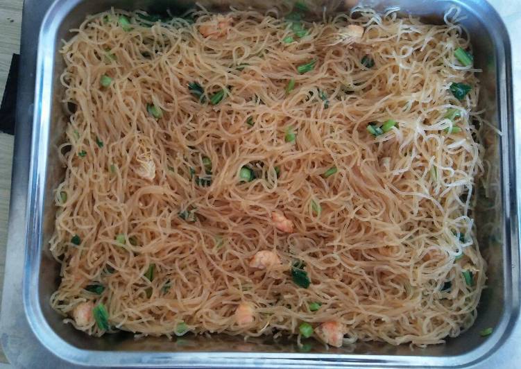 Cara memasak Bihun Goreng Udang yang nikmat