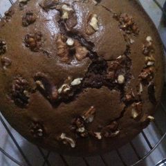 A picture of Walnut chocolate cake.