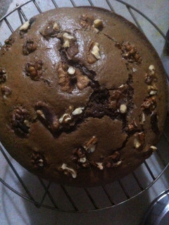 A picture of Walnut chocolate cake.