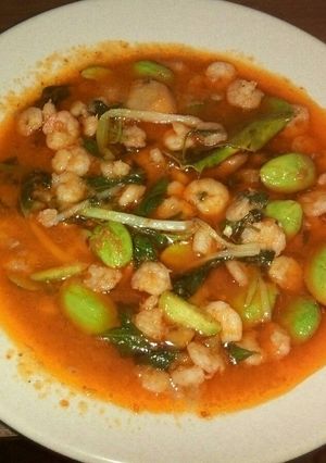 Foto resep Udang Petai Kuah Bumbu Bali Asam-Manis