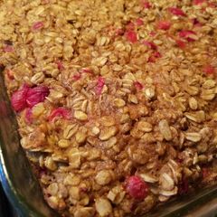A picture of Pumpkin Cranberry Baked Oatmeal.