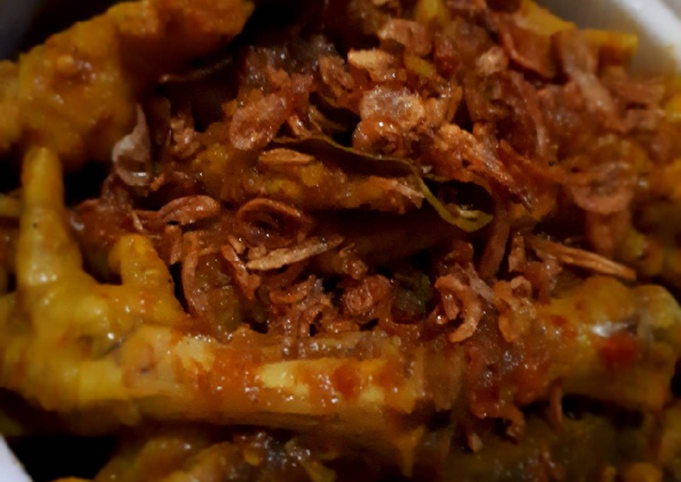 Ceker ayam rica rica