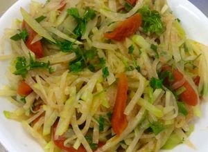 Hình của món Xu hào xào chay.