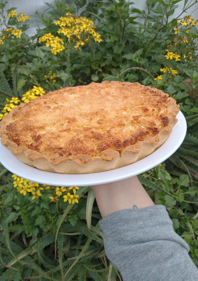 Una foto de Tarta de coco y dulce de leche