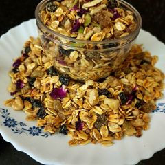Nutty Granola with Date Palm Jaggery A picture of Nutty Granola with Date Palm Jaggery.