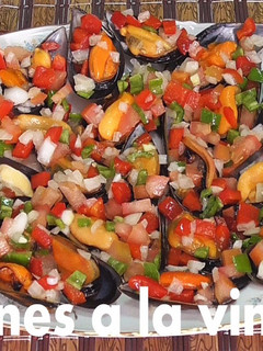 Una foto de Mejillones a la vinagreta (receta rápida y navideña)